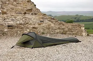 Snugpak Stratosphere Lightweight 1 Person Waterproof Bivvi Shelter with a Single Skin Design (Olive)