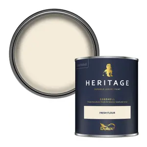 Dulux Trade Heritage Fresh Flour Eggshell Wall paint, 750ml