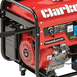 Clarke PG6500ADVES EURO5 5.5kVA Open Frame Dual Voltage (230V/110V) Petrol Generator