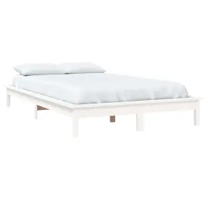 Berkfield Bed Frame White 160x200 cm Solid Wood Pine