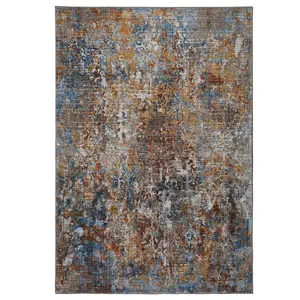 Modern Easy to Clean Multi Abstract Living Room Dining Room Bedroom Rug-120cm X 180cm