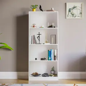 Ronald Bookcase White / 140 cm H x 60 cm W