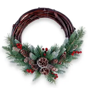 Frosted Berry 16" Grapevine Wreath