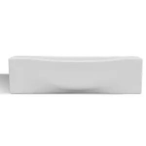 Ceramic Bathroom Sink Basin with Faucet Hole White