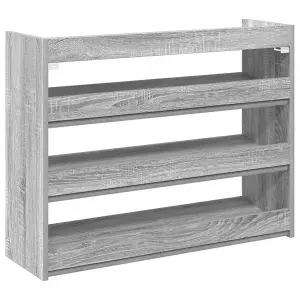 Berkfield Shoe Rack Grey Sonoma 80x25x61.5 cm Engineered Wood