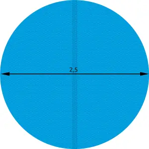 Pool Cover - round, floating, protects and warms the water - 250 cm diameter blue