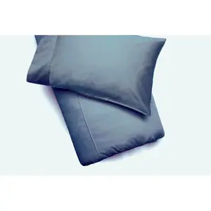 Cotton Solid Colour Duvet Cover Set with Pillowcases Storm / Single Duvet Cover + 1 Standard Pillowcase