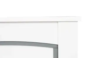 Adam Chilton Fireplace in Pure White and Grey, 39 Inch