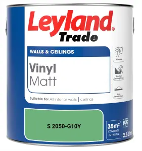 Leyland Trade Vinyl Matt Walls & Ceilings Emulsion Paint (S 2050-G10Y) 2.5L