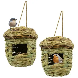 Woodside Hanging Reed Bird Nesting House, 2 PACK