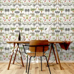 Mirrored Animals Wallpaper Multi Arthouse 924109