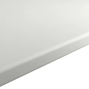 White Stone effect Laminate Post-formed edge Kitchen Worktop, (L)2400mm (T)28mm