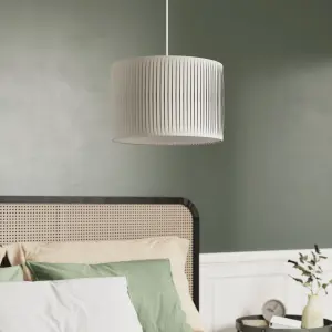 GoodHome Louth Beige Round Lamp shade (D)30cm