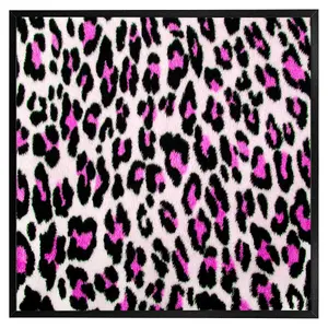 Pink fluffy leopard (Picutre Frame) / 16x16" / Oak