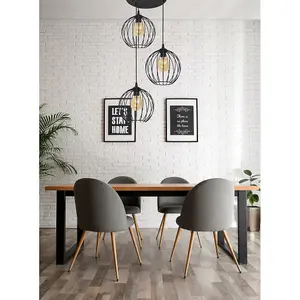 Luminosa Mercure Cluster Pendant Ceiling Light Black 40cm