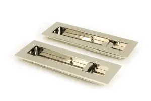 From The Anvil Polished Nickel 175mm Plain Rectangular Pull - Privacy Set