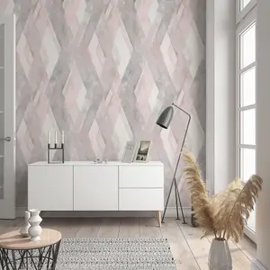 Galerie The New Design Book Pink Geometric Graphics Wallpaper