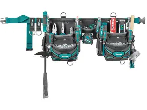 Makita E-05169 3 Pouch Super Heavyweight Duty Tool Belt Set + Strap Loop System