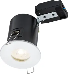 Luminosa Fixed GU10 Fire-Rated Downlight - White 230V IP65 35W