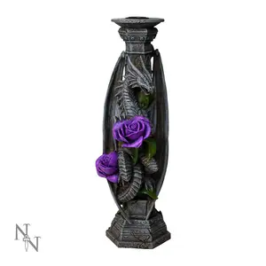 Anne Stokes Dragon Beauty Candle Stick Candle Holder Valentine - 25cm