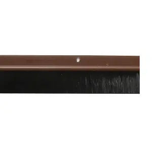 Stormguard Door Draught Brush Strip Excluder 838mm Long PVC Brown