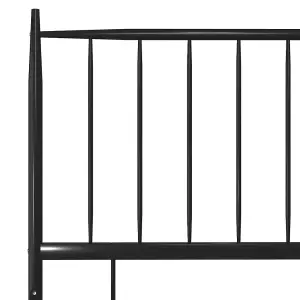 Berkfield Bed Frame Black Metal 90x200 cm