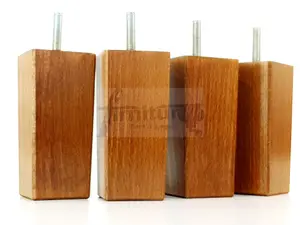 4x REPLACEMENT FURNITURE LEGS SOLID WOOD 110mm HIGH SOFAS CHAIRS SETTEE CABINETS LEGS M8 TSP2055