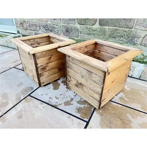 Traditional Large Square Planter x 2