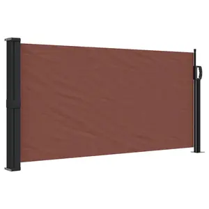 Berkfield Retractable Side Awning Brown 100x500 cm