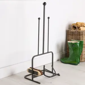 Wellington Boot Storage Rack Matte Black Welly Boot Jack & Shoe Brush Boot Storage Rack Garden Shoe Holder Shoe Rack