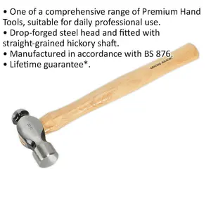 Premium 2lb Ball Pein Pin Hammer with Hickory Handle