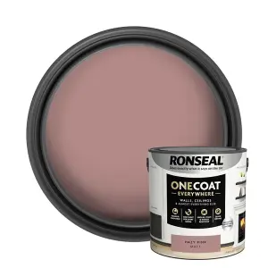 Ronseal One Coat Evrywhere Matt Paint 2.5L  Hazy Pink