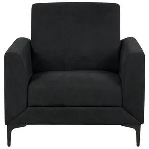 Beliani Modern Armchair FENES Fabric Black