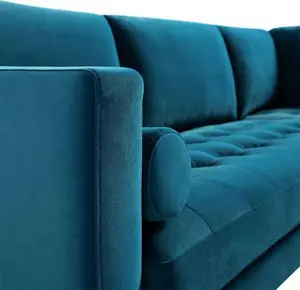 Henrietta 5+Seater Corner Sofa, Teal Velvet - Daals - Sofas