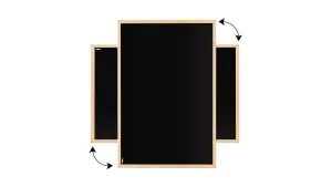 ALLboards Magnetic Chalkboard with Wooden Frame 90x60cm, Magnetic Chalkboard chalk