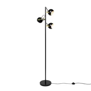 Litecraft Eyeball 3 Light Matte Black Adjustable Floor Lamp