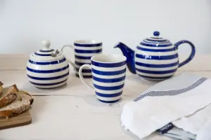 London Pottery Set Of 4 Tulip Mugs Blue