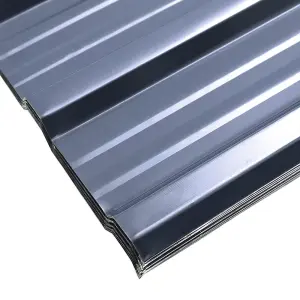 Charcoal Black Coated Building Roof Cladding Metal Roof Panels with 50 Screws , L115cm W45cm T0.2.7cm