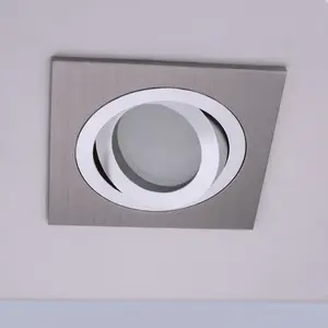 Luminosa Helium Recessed Downlight Light Square Aluminium