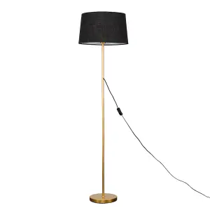 ValueLights Modern Standard Floor Lamp Base In Gold Metal Finish