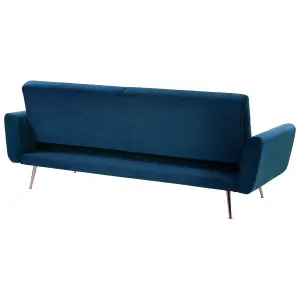 3 Seater Sofa EINA Navy Blue Velvet