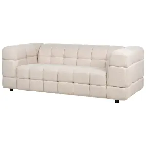 3 Seater Fabric Sofa Beige MULLOLA