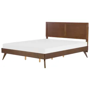 EU Super King Size Bed Dark Wood ISTRES