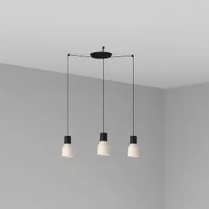 Luminosa Kombo Cluster Pendant Ceiling Light Beige, E27