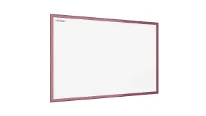 ALLboards Whiteboard dry erase magnetic surface, pink wooden frame 60x40 cm