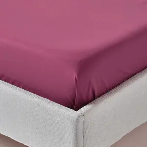 Homescapes Plum Egyptian Cotton Flat Sheet 200 TC, King