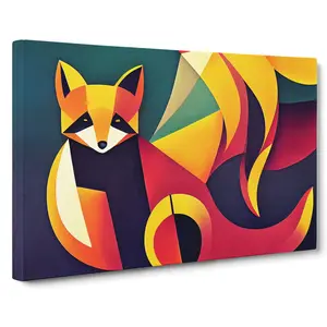 Fox - Wrapped Canvas Print 40cm H x 60cm W x 3cm D