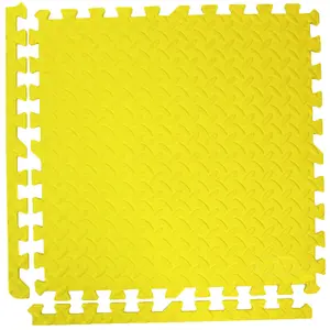 EVA Interlocking Gym/Yoga Mats in Yellow Anti-Fatigue Soft Foam Exercise Play Floor Tiles