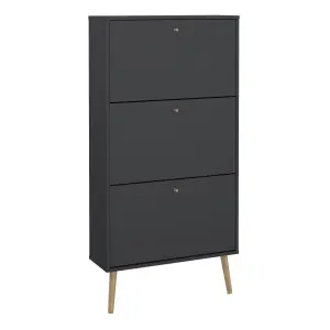 Cumbria Shoe Cabinet 3 Flip Down Doors