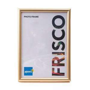 Kenro Frisco Series Gold Photo Frame 11x14 Inch / 28x35cm Freestanding or Wall Hanging with Glass Front - FR2835WH